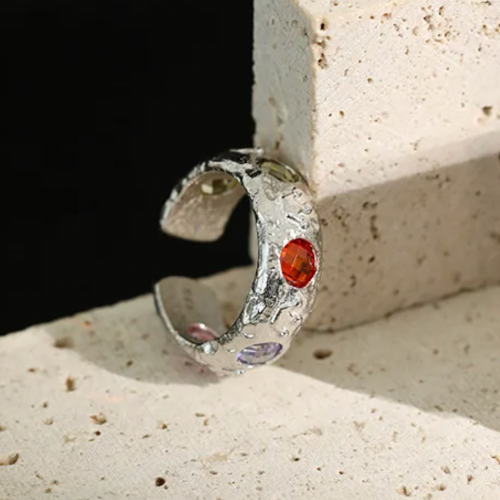 RAE STERLING SILVER CRYSTAL RING