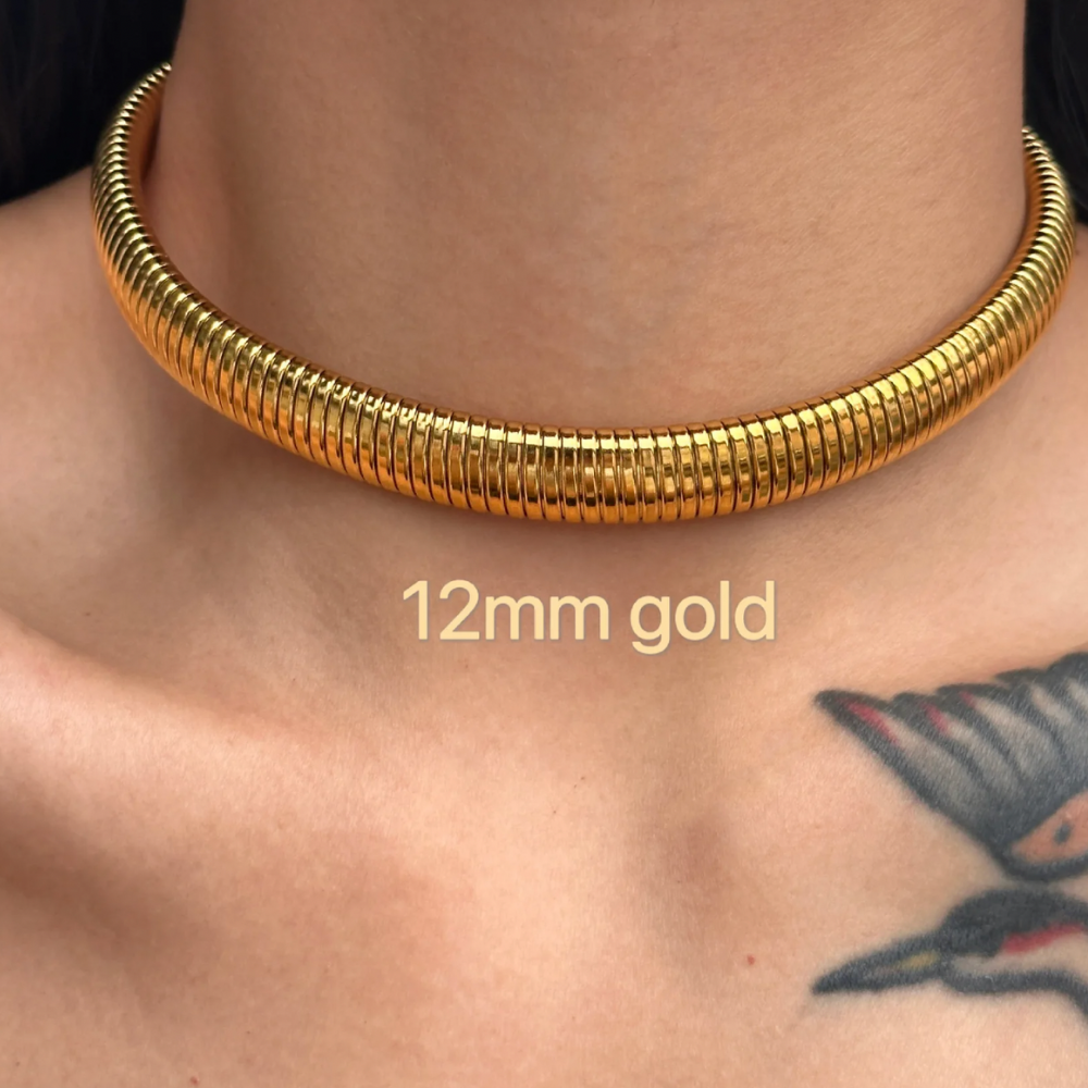 CONNOR 18K GOLD PLATED TITANIUM STEEL CHOKER