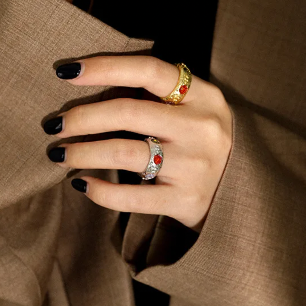 RAE STERLING SILVER CRYSTAL RING