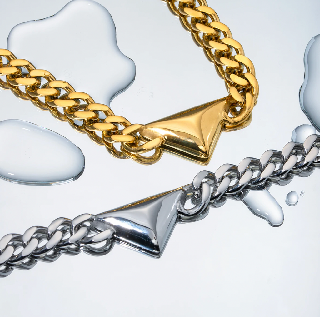 LIZZY 18K GOLD PLATED CHAIN NECKLACE