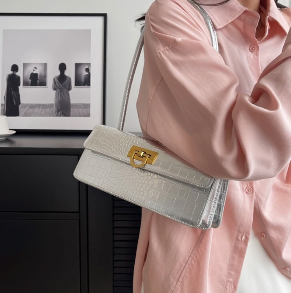 JANICE FAUX CROC MINIMAL BAG