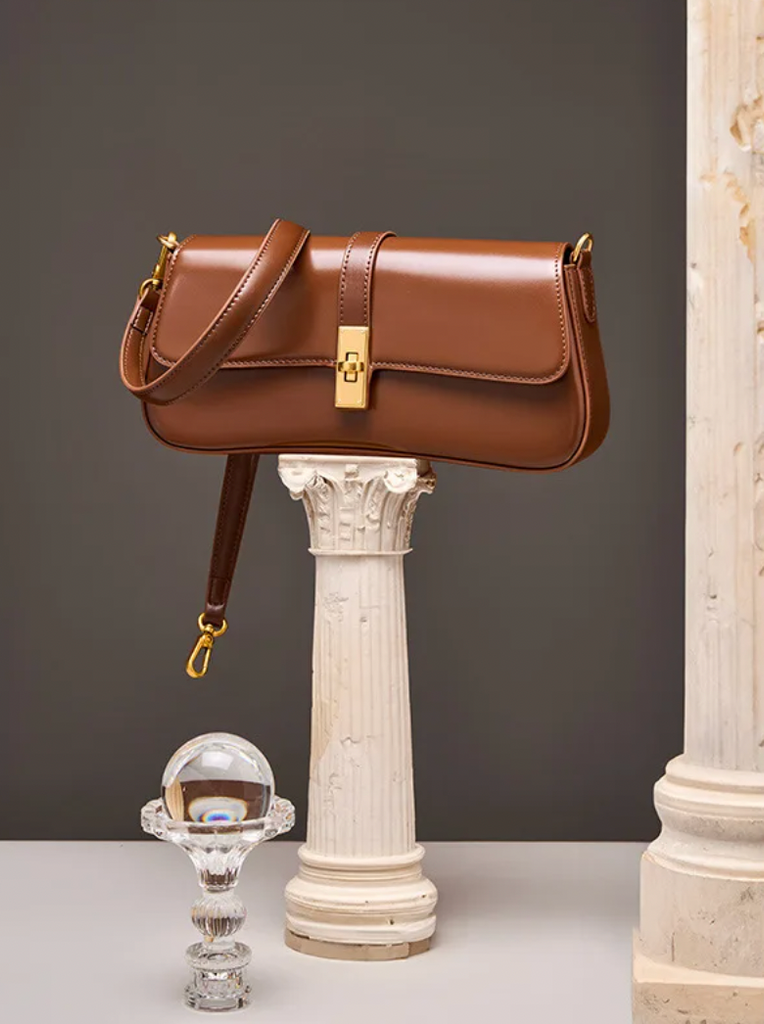 JACQUELINE LUXE LEATHER SHOULDER BAG