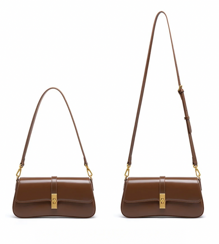 JACQUELINE LUXE LEATHER SHOULDER BAG