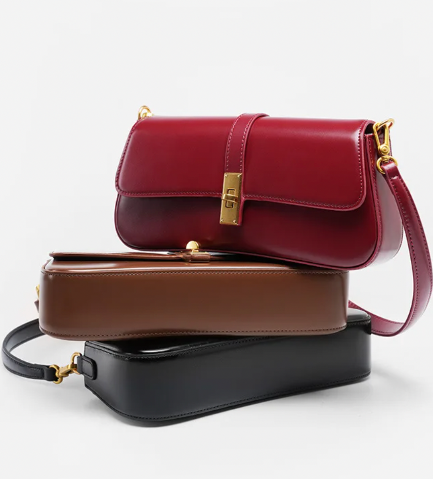 JACQUELINE LUXE LEATHER SHOULDER BAG