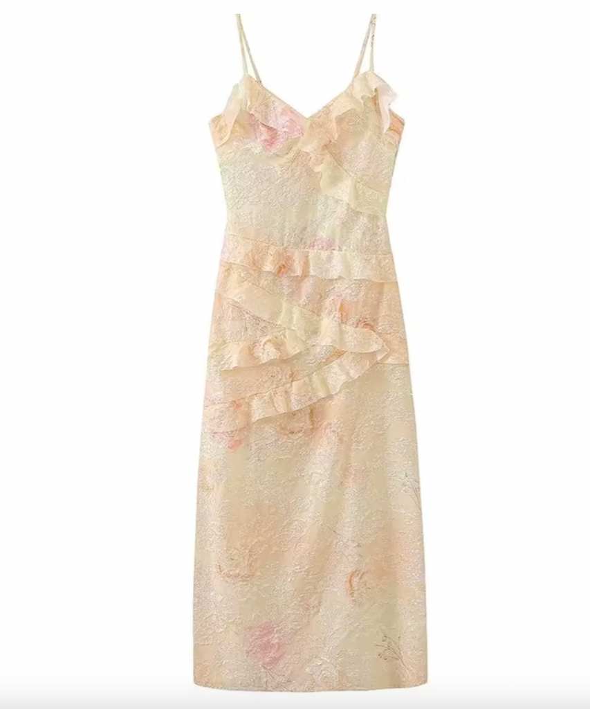 LORA FLORAL RUFFLE MAXI DRESS