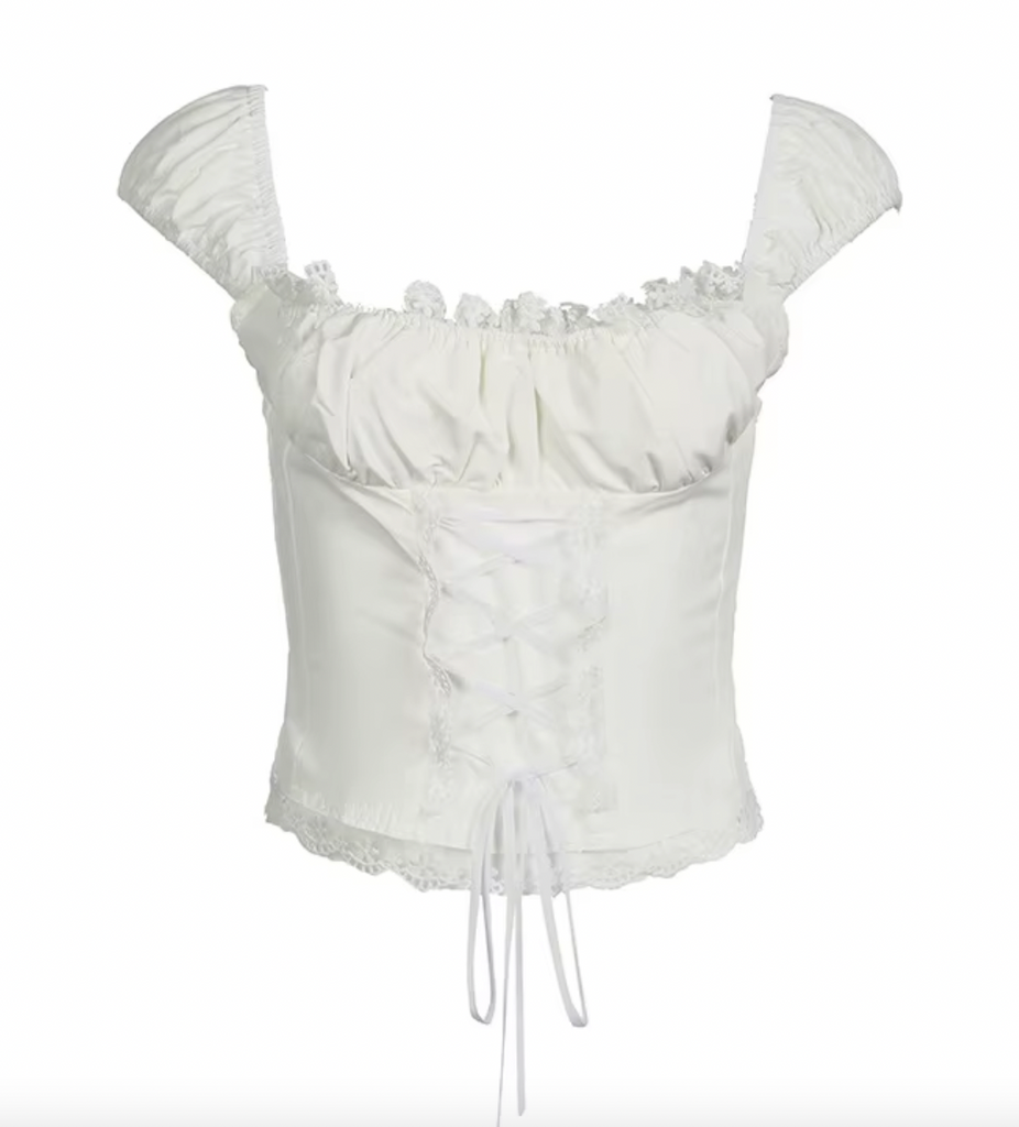 LANA COQUETTE POPLIN TOP