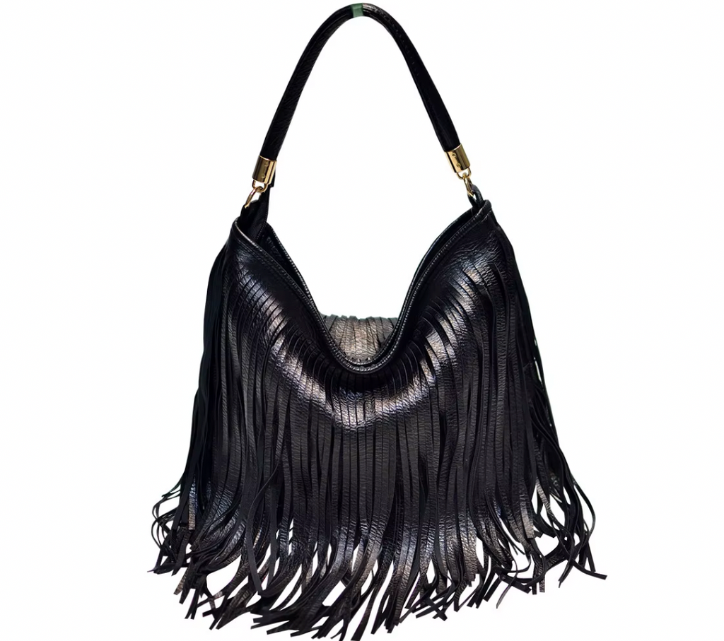 SHARI FRINGE VEGAN LEATHER BAG