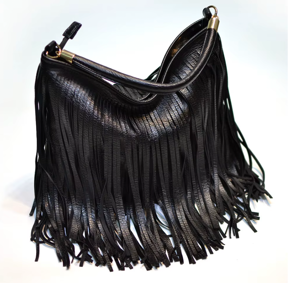 SHARI FRINGE VEGAN LEATHER BAG