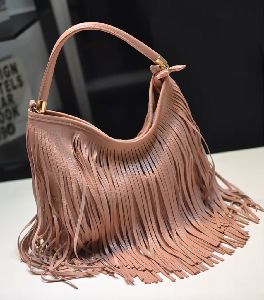 SHARI FRINGE VEGAN LEATHER BAG