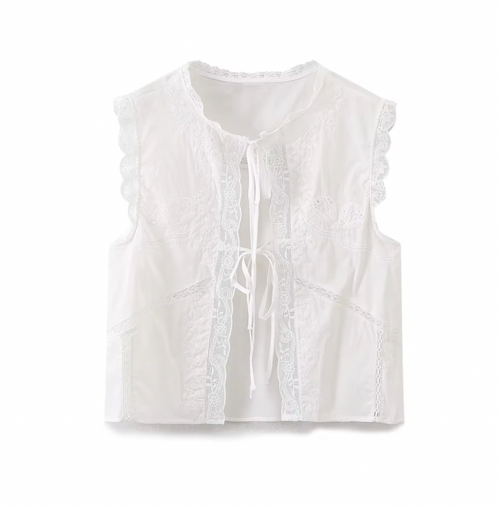 FRANCINE COTTON LACE SUMMER BLOUSE
