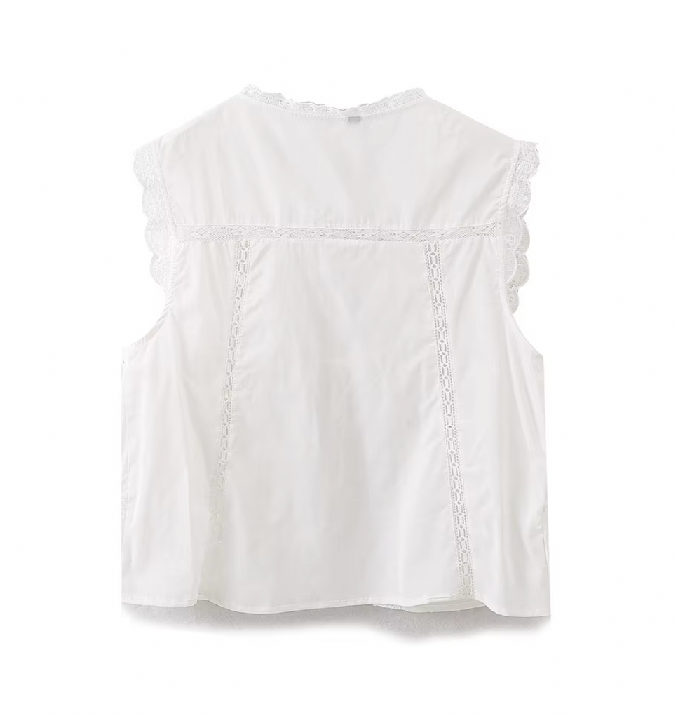 FRANCINE COTTON LACE SUMMER BLOUSE