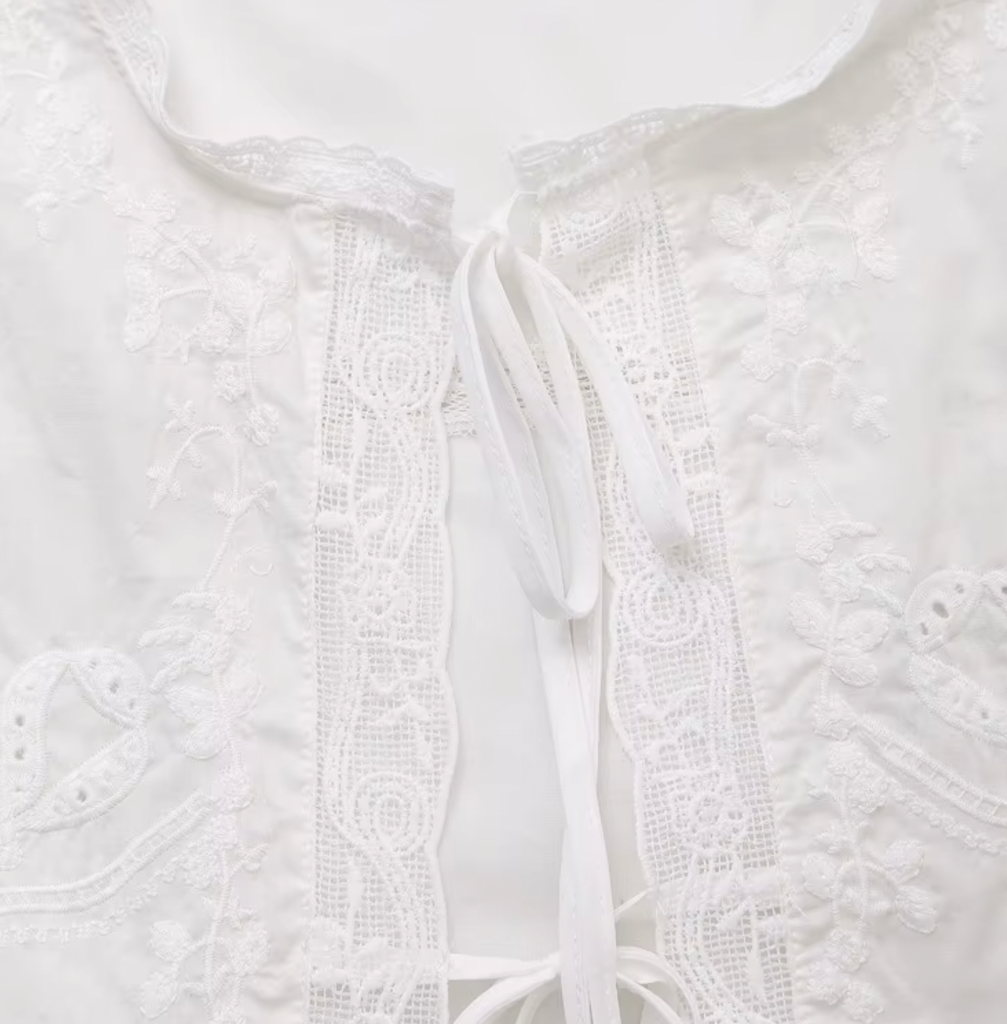 FRANCINE COTTON LACE SUMMER BLOUSE