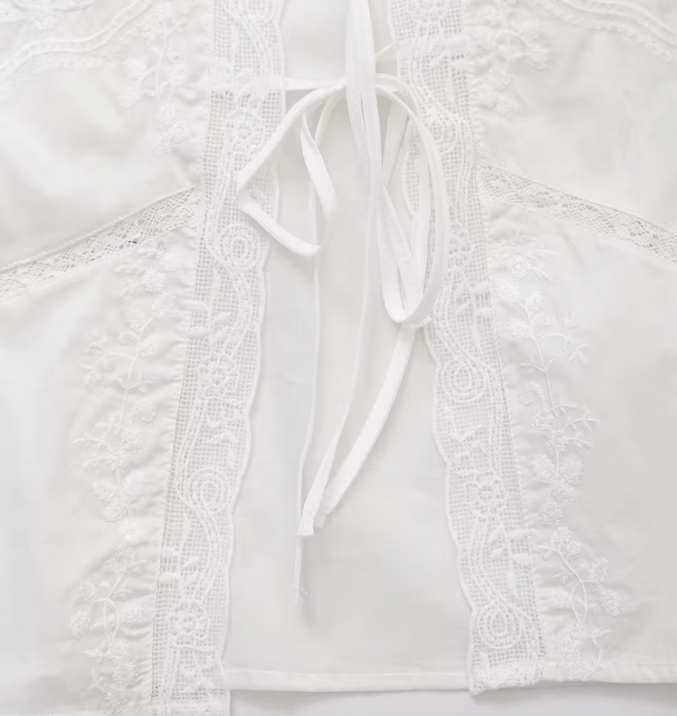 FRANCINE COTTON LACE SUMMER BLOUSE