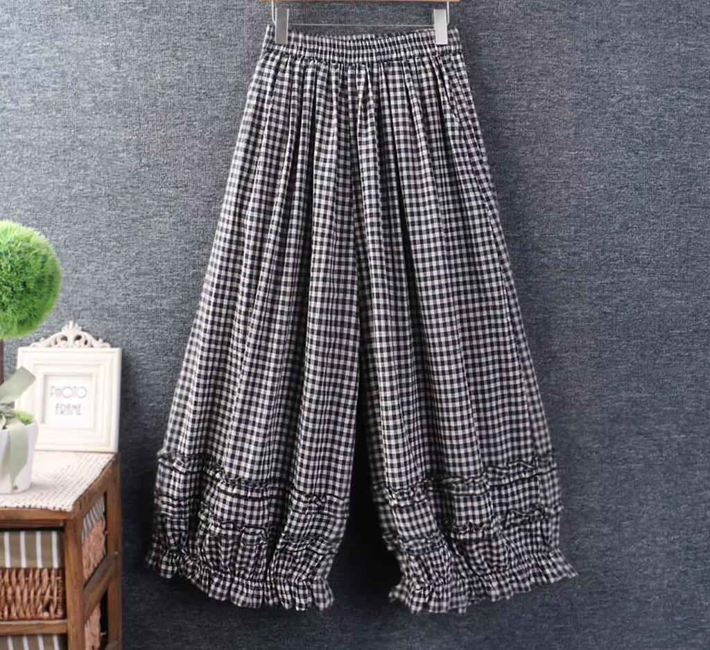 LOLA GINGHAM BLOOMER PANTS