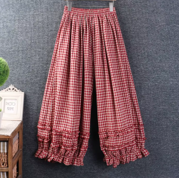 LOLA GINGHAM BLOOMER PANTS