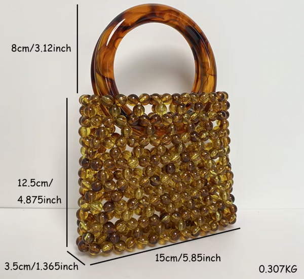 ZIYA ACRYLIC BEADED BAG