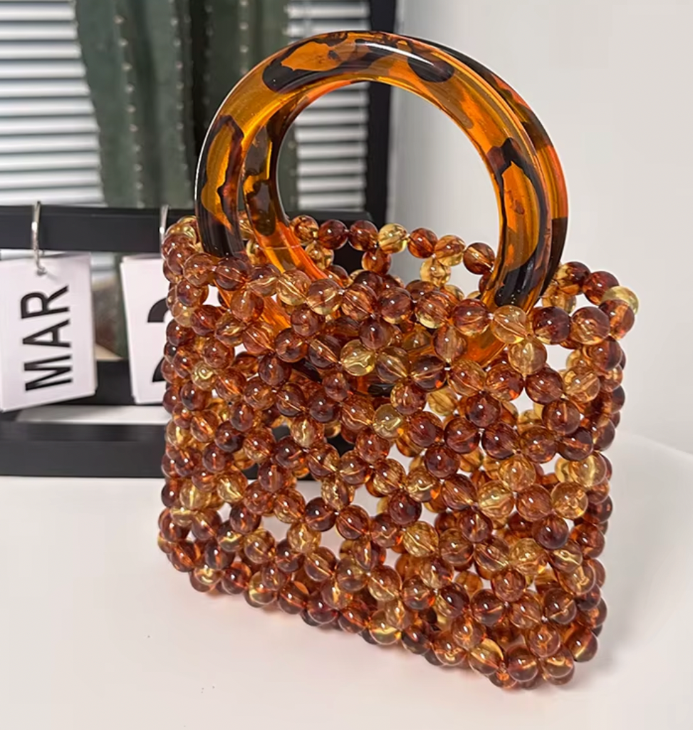 ZIYA ACRYLIC BEADED BAG