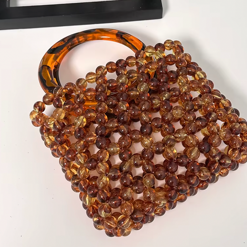 ZIYA ACRYLIC BEADED BAG