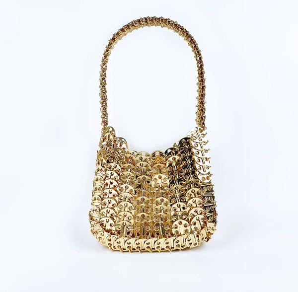 CARRIE GOLD METAL BAG