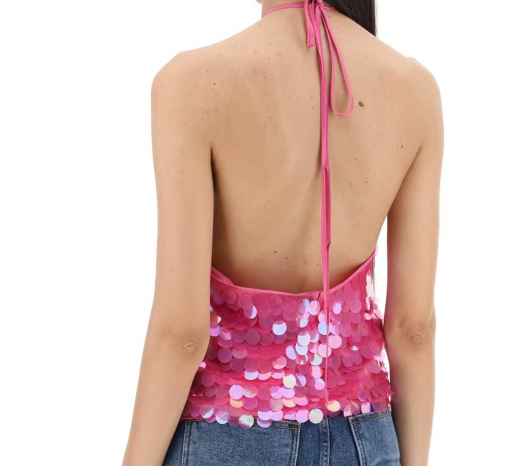 PARIS SEQUIN HALTER TOP