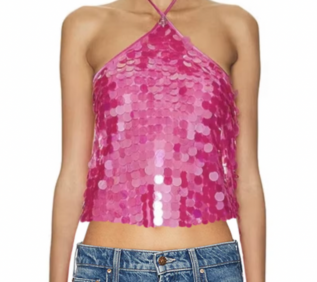 PARIS SEQUIN HALTER TOP