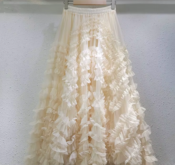 LORI RUFFLE MAXI SKIRT