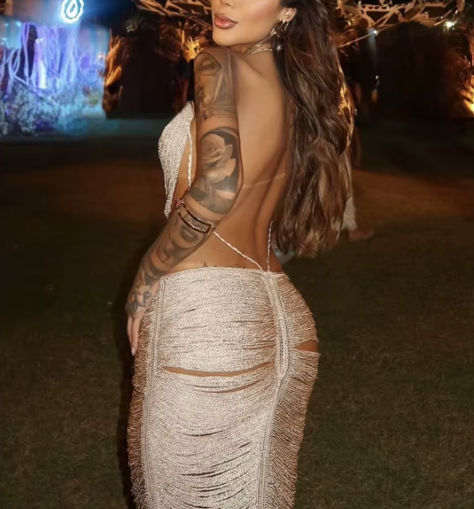 LARISSA FRINGE CUTOUT DRESS
