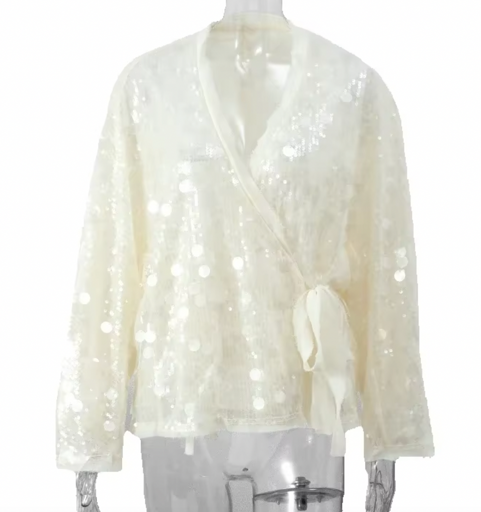 LYRA SEQUIN CARDIGAN TOP