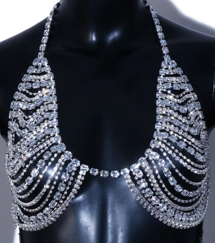SABLE RHINESTONE BRA TOP
