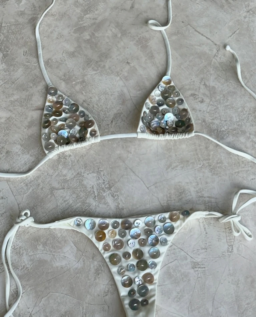 BECCA BUTTON STRING BIKINI SET