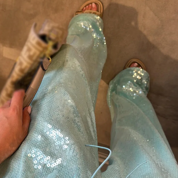 NAYA SEQUIN WIDE LEG PANT