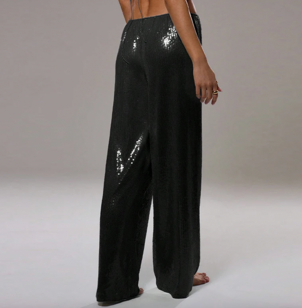 NAYA SEQUIN WIDE LEG PANT