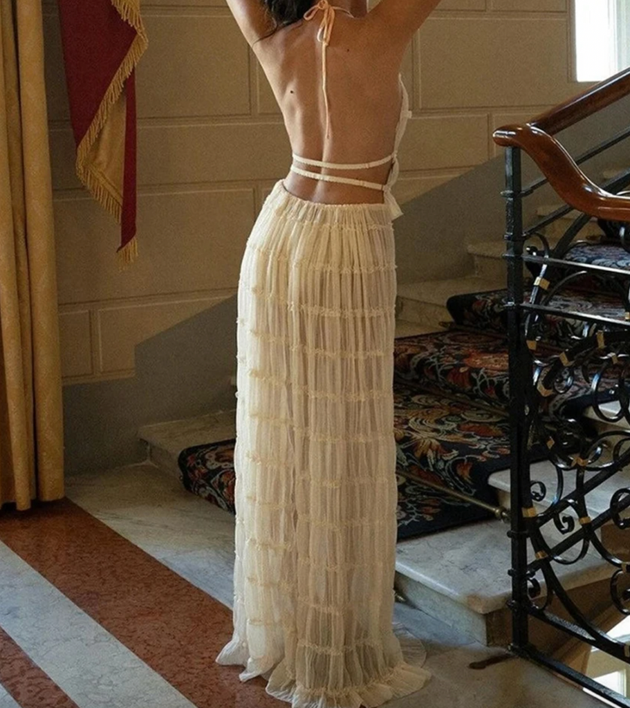 MARIELLE 2 PC HALTER TOP & MAXI SKIRT