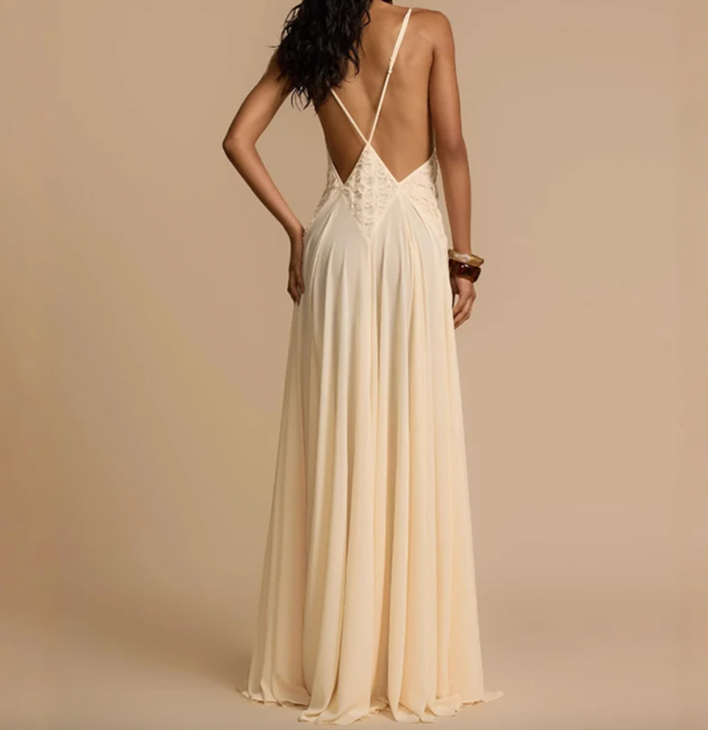 AZURA CHIFFON V NECK MAXI
