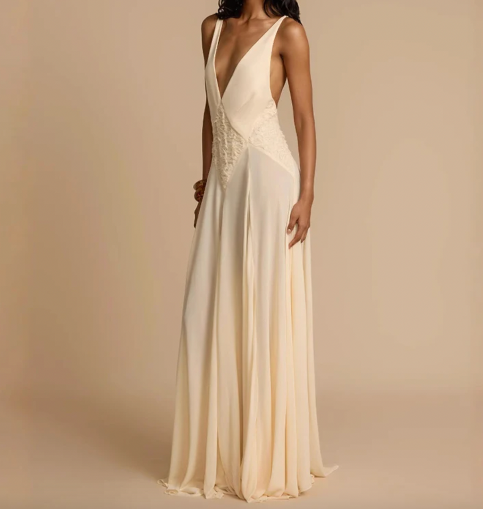 AZURA CHIFFON V NECK MAXI