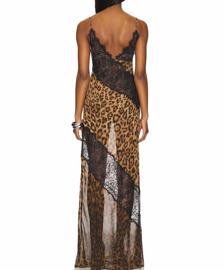 DEB LEOPARD LACE MAXI DRESS