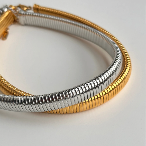 CONNOR 18K GOLD PLATED TITANIUM STEEL CHOKER