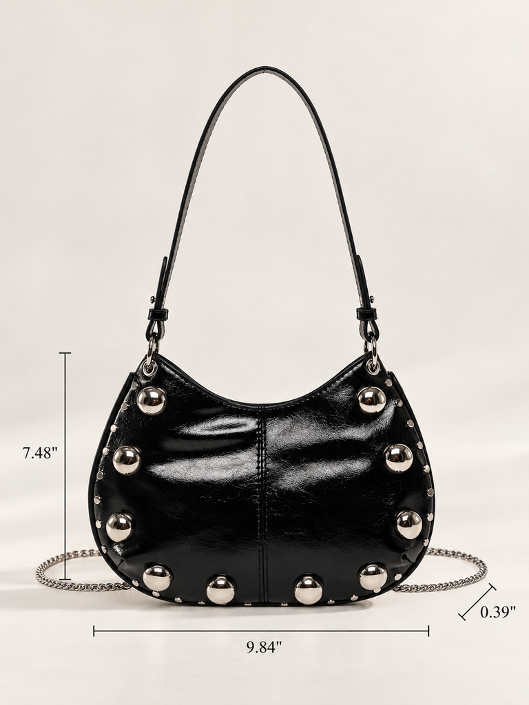 VESPER STUDDED SHOULDER BAG