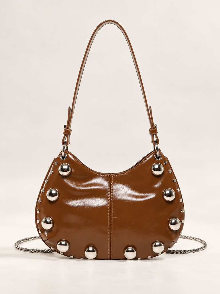 VESPER STUDDED SHOULDER BAG