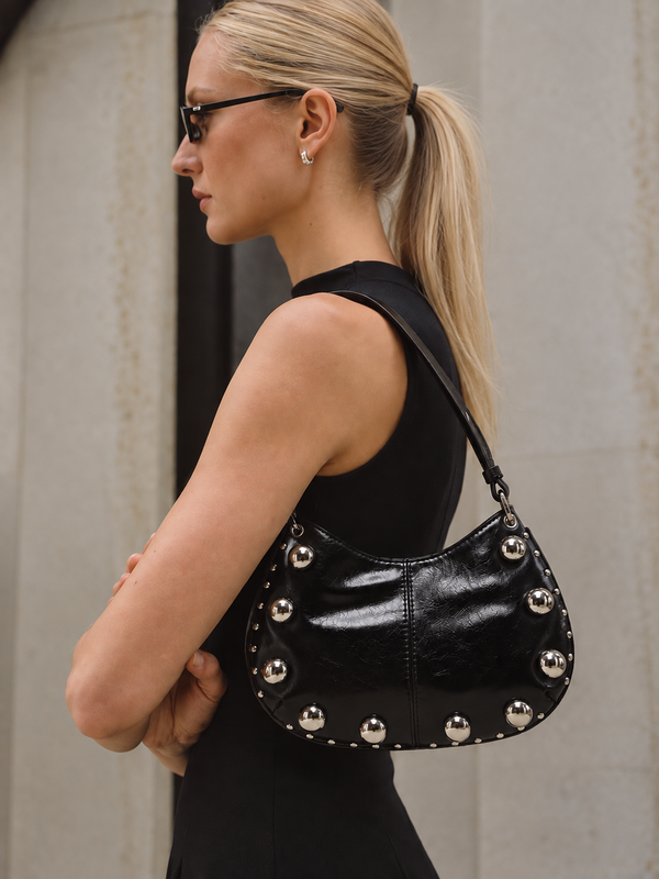 VESPER STUDDED SHOULDER BAG
