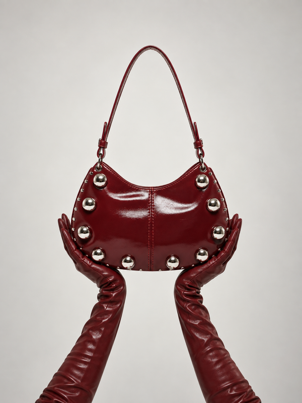 VESPER STUDDED SHOULDER BAG