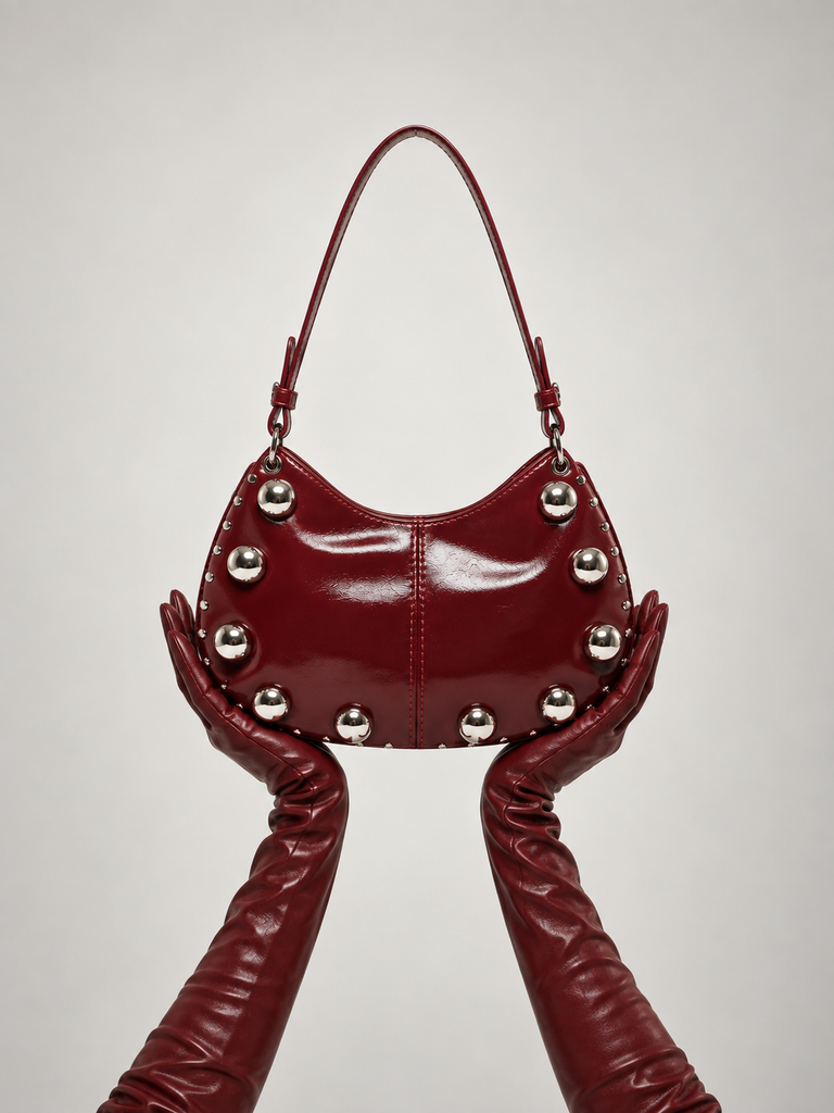 VESPER STUDDED SHOULDER BAG