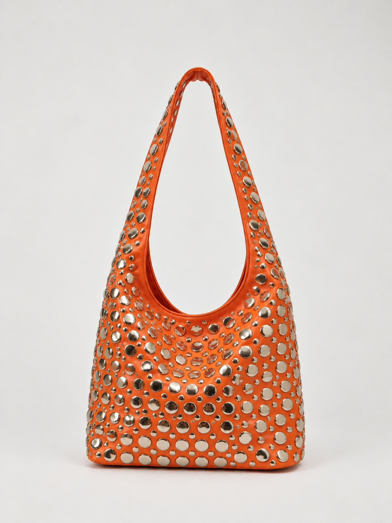JAS STUDDED SLOUCH HOBO BAG