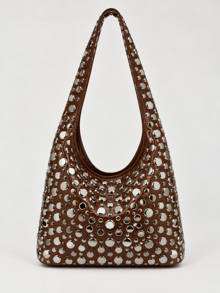 JAS STUDDED SLOUCH HOBO BAG