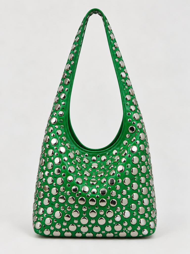 JAS STUDDED SLOUCH HOBO BAG