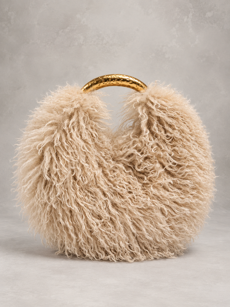 LUNA FAUX FUR HANDLE BAG