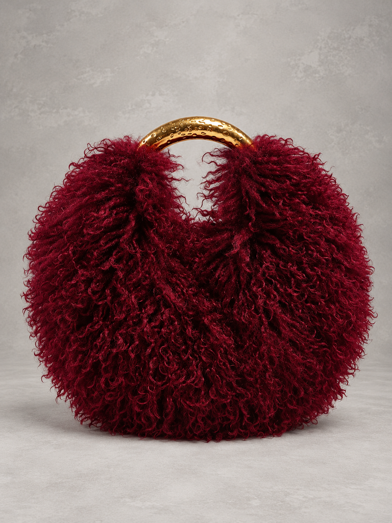 LUNA FAUX FUR HANDLE BAG