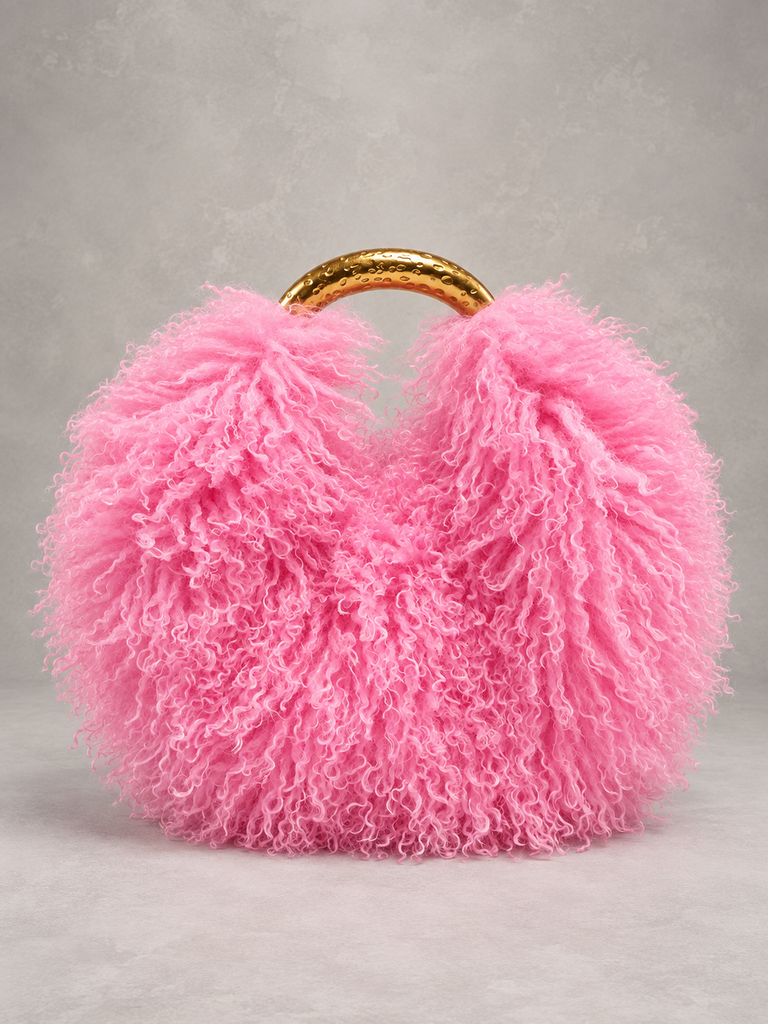 LUNA FAUX FUR HANDLE BAG