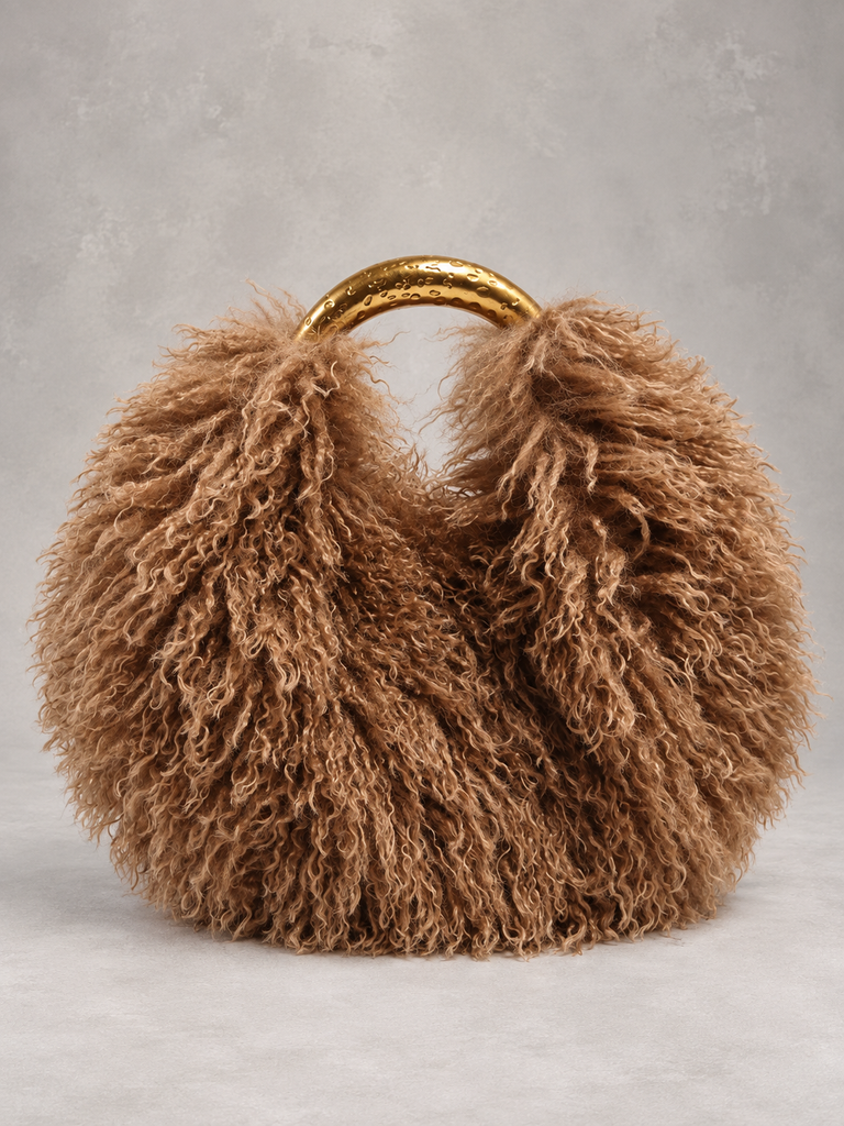 LUNA FAUX FUR HANDLE BAG