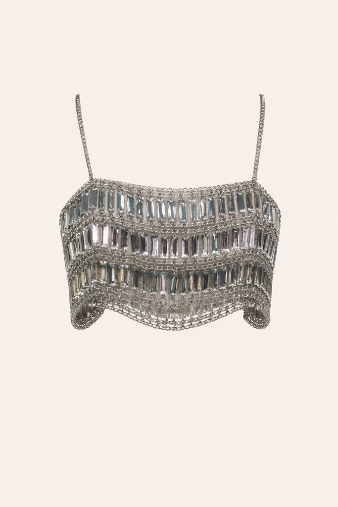 NOCTRA CRYSTAL BEADED TOP